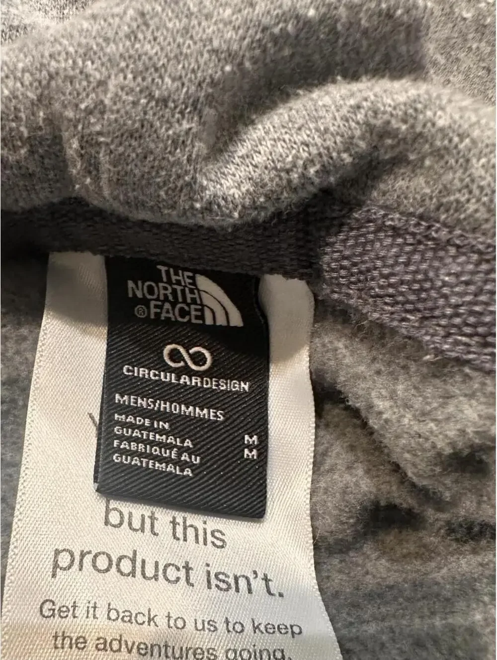 The North Face Men's Grey and Brown Hoody